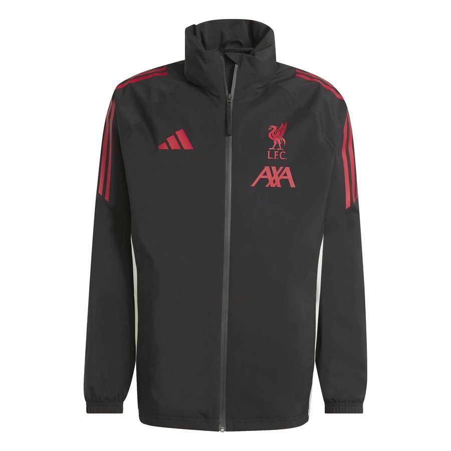 Liverpool Rain Jacket Tiro 25 - Black/Strawberry Red/Wonder White - Men's-SoccerKits Hub | Buy Soccer Jerseys Online